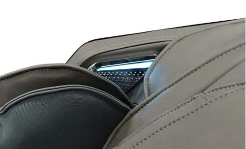 Fotoliu de Masaj VD-L136P Bej/Gri, 4D Dual Core, Șină SL 135 cm, Zero Gravity, Încălzire, Bluetooth