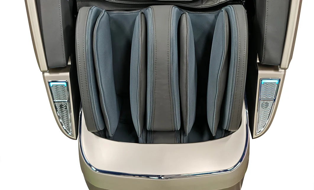 Fotoliu de Masaj VD-L136P Bej/Gri, 4D Dual Core, Șină SL 135 cm, Zero Gravity, Încălzire, Bluetooth