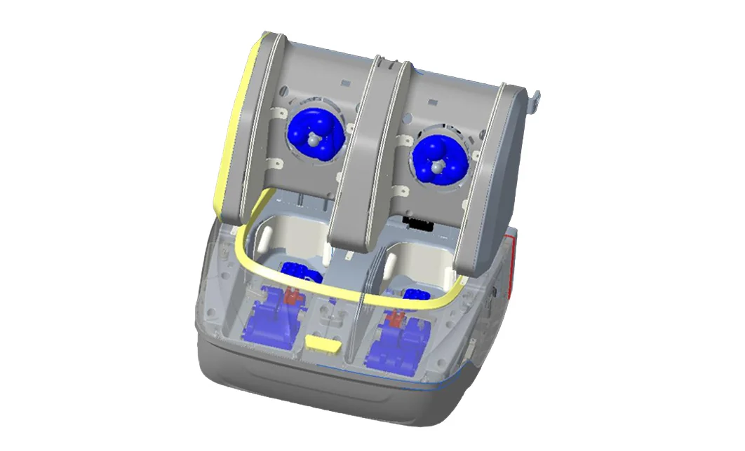 Fotoliu de Masaj VD-L136P Bej/Gri, 4D Dual Core, Șină SL 135 cm, Zero Gravity, Încălzire, Bluetooth