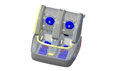 Fotoliu de Masaj VD-L136P Bej/Gri, 4D Dual Core, Șină SL 135 cm, Zero Gravity, Încălzire, Bluetooth