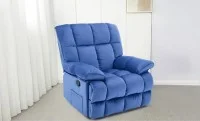 Fotoliu Rotativ cu Recliner Manual KJC4423 Albastru