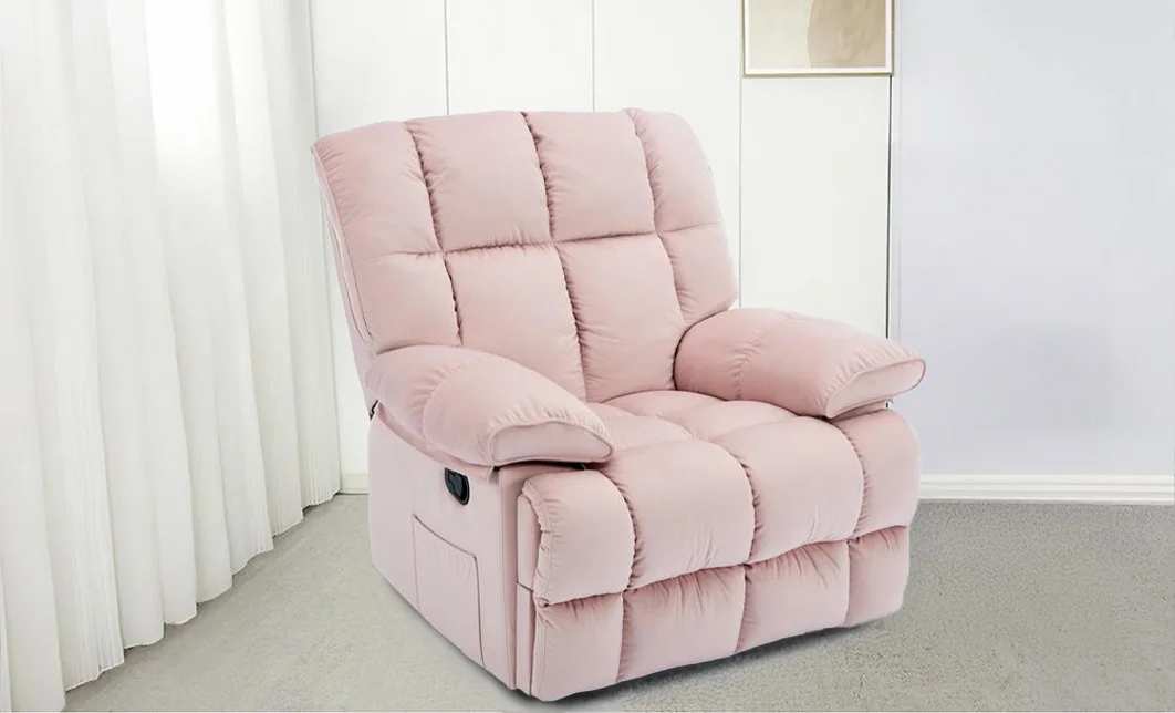 Fotoliu Rotativ cu Recliner KJC4423 Roz