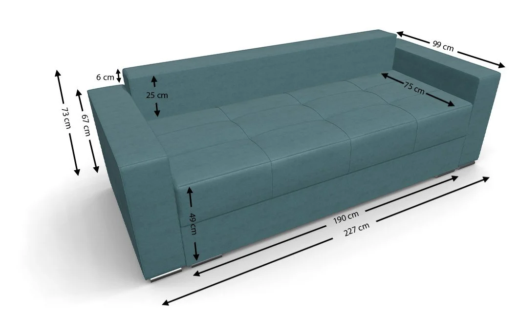 Canapea Extensibilă Claudia Bonell Mini, Albastru marin 4