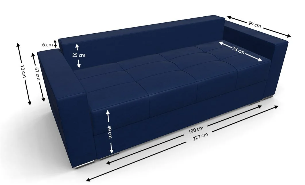 Canapea Extensibilă Claudia Bonell Mini, Albastru 4