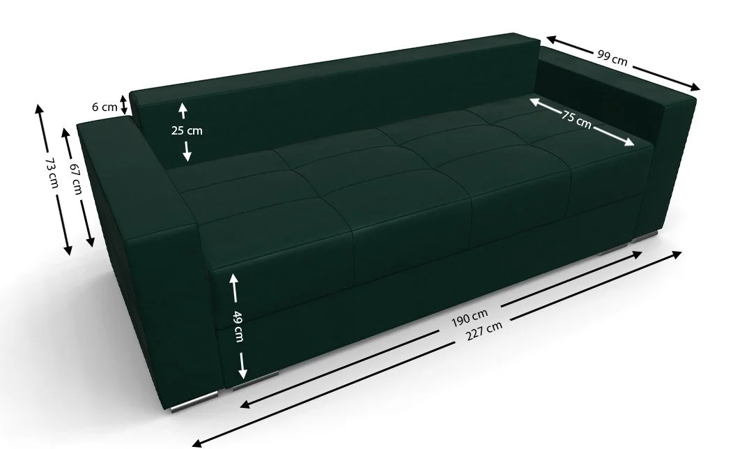 Canapea Extensibilă Claudia Bonell Mini, Verde 4