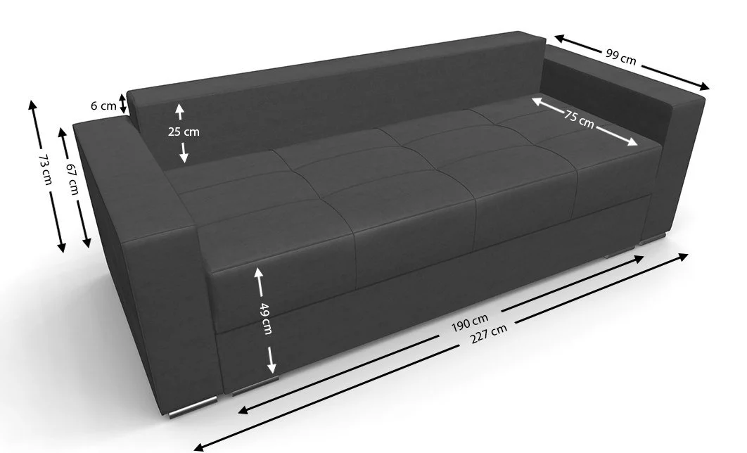 Canapea Extensibilă Claudia Bonell Mini, Gri inchis 4