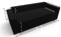 Canapea Extensibilă Claudia Bonell Mini, Negru 4