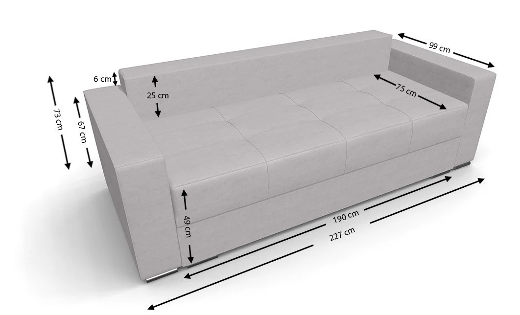 Canapea Extensibilă Claudia Bonell Mini, Crem 4