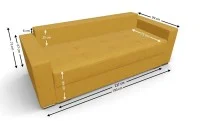 Canapea Extensibilă Claudia Bonell Mini, Galben 4