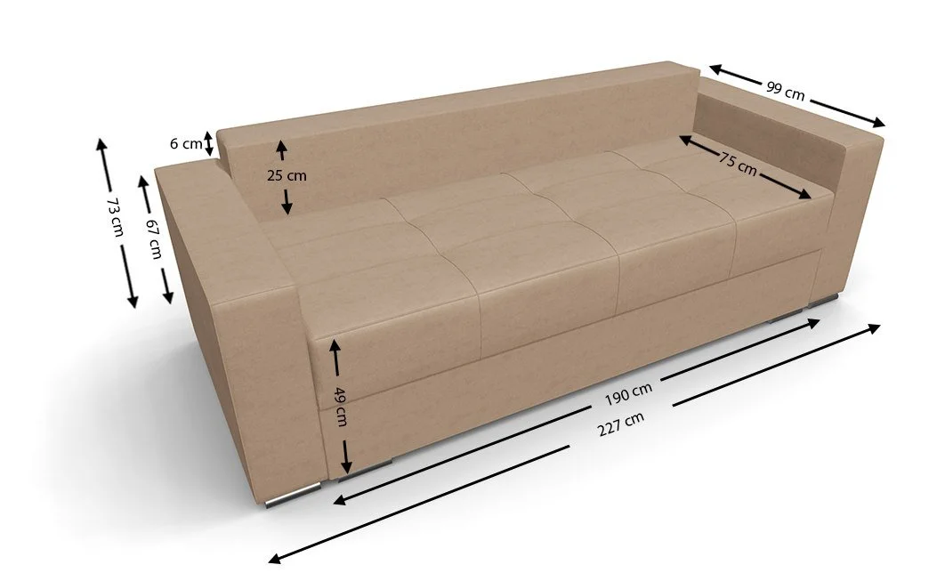 Canapea Extensibilă Claudia Bonell Mini, Maro deschis 4