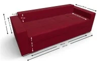 Canapea Extensibilă Claudia Bonell Mini, Rosu 3