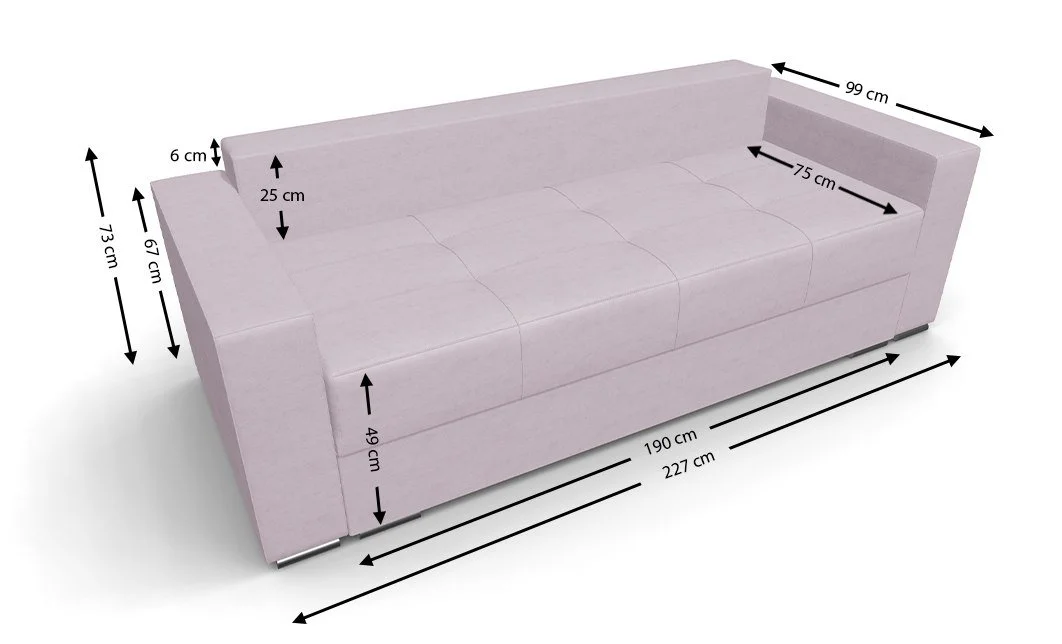Canapea Extensibilă Claudia Bonell Mini, Violet 4