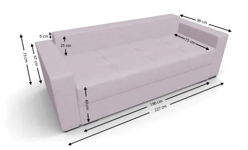 Canapea Extensibilă Claudia Bonell Mini, Violet
