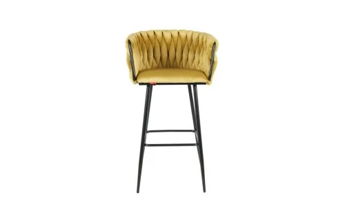 Scaun Bar KJC365 Mustar & Picioare Negre
