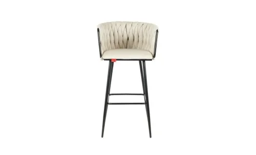 Scaun Bar KJC365 Bej & Picioare Negre