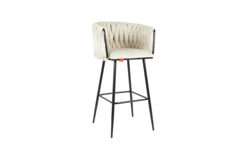 Scaun Bar KJC365 Bej & Picioare Negre