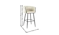 Scaun Bar KJC365 Bej & Picioare Negre 2