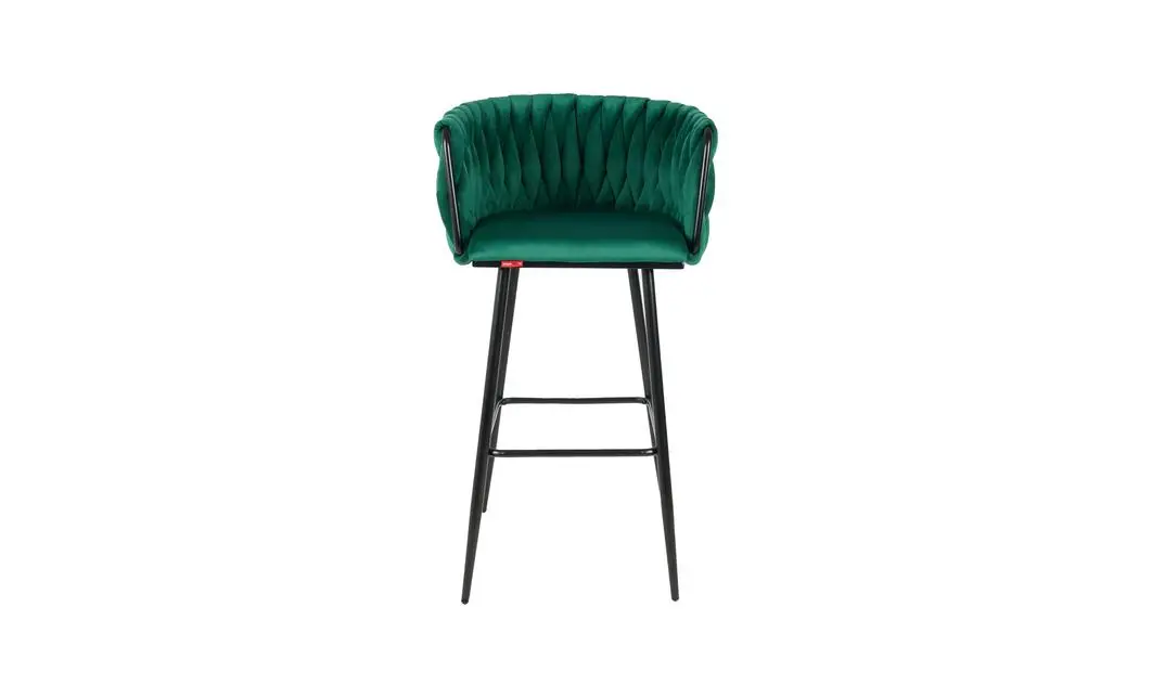 Scaun Bar KJC365 Verde cu Picioare Negre 4