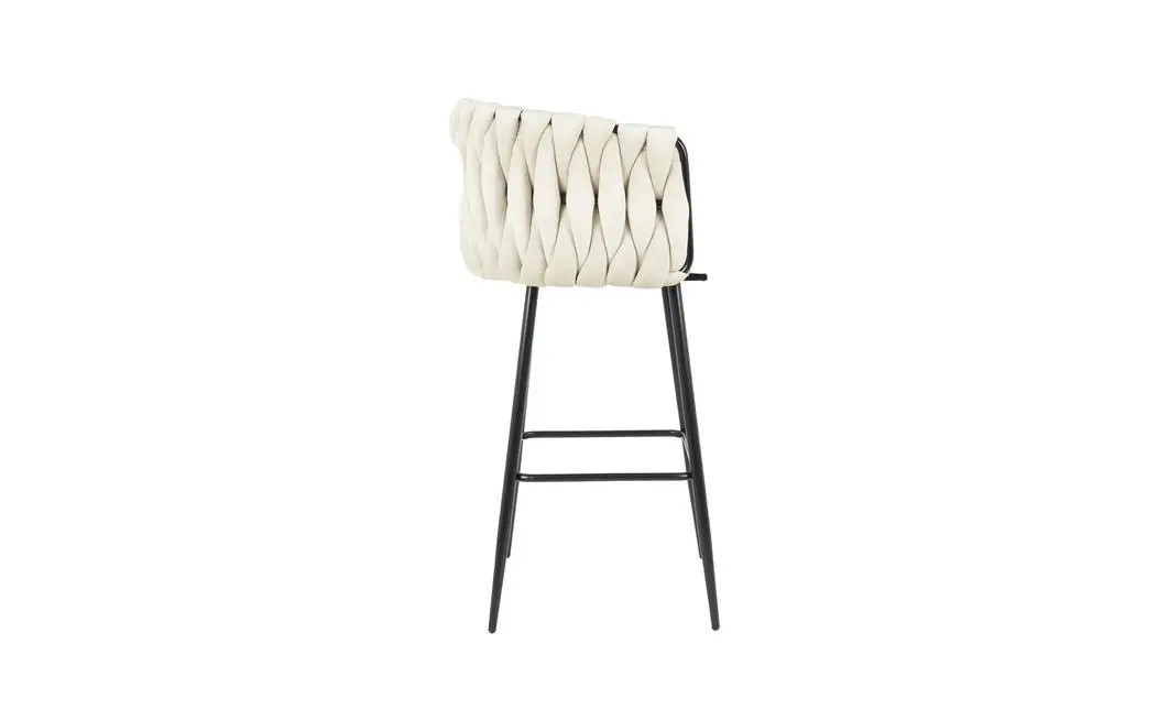 Scaun Bar KJC365 Bej & Picioare Negre 5