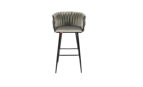 Scaun Bar KJC365 Gri & Picioare Negre