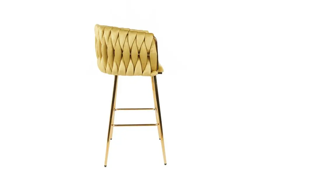 Scaun Bar KJC365 Mustar & Picioare Aurii 5