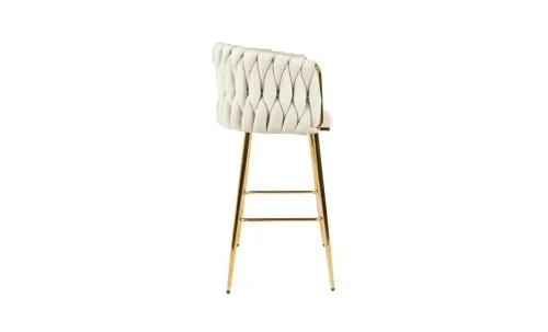 Scaun Bar KJC365 Bej & Picioare Aurii