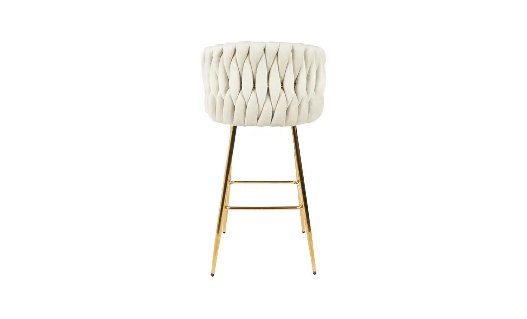 Scaun Bar KJC365 Bej & Picioare Aurii 5