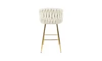 Scaun Bar KJC365 Bej & Picioare Aurii 5