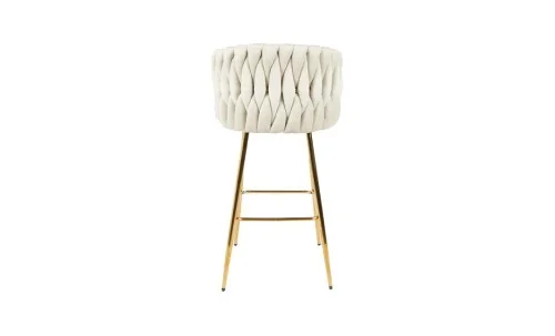Scaun Bar KJC365 Bej & Picioare Aurii