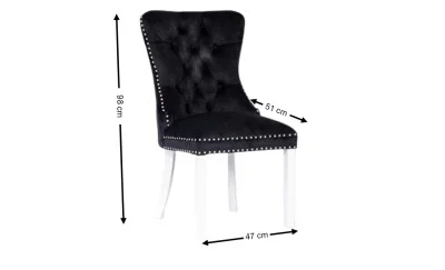Scaun Living KJC005 Negru/Alb