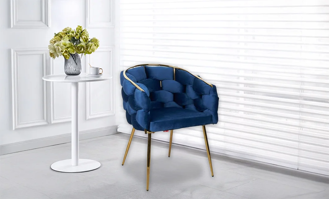 Scaun Living Tapitat KJC15 Albastru
