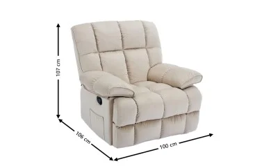 Fotoliu Rotativ cu Recliner KJC4423 Bej