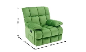 Fotoliu Rotativ cu Recliner KJC4423 Verde