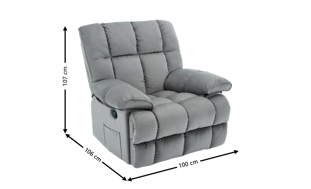 Fotoliu Rotativ cu Recliner KJC4423 Gri 1