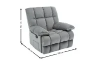 Fotoliu Rotativ cu Recliner KJC4423 Gri 1