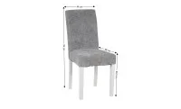 Scaun Living KJC5698 Gri cu Picioare Albe 1