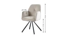 Scaun Living Rotativ KJC80 Bej
