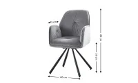 Scaun Living Rotativ KJC80 Gri 1