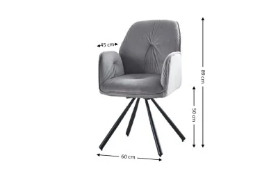 Scaun Living Rotativ KJC80 Gri