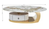 Masă de Cafea KJCT5334 Pandora/Gold 2