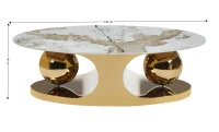Măsuță  Cafea KJCT5333 Pandora/Gold