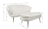 Set Marbella Canapea cu Masuta KJL213, Bej