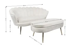Set Marbella Canapea cu Masuta KJL213, Bej
