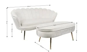 Set Marbella Canapea cu Masuta KJL213, Bej