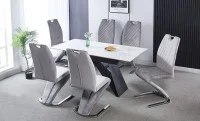 Set Masă Living Extensibilă KJT417 cu 6 scaune F692