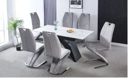 Set Masă Living Extensibilă KJT417 cu 6 scaune F692