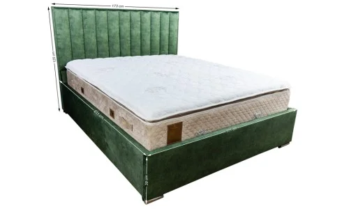 Pat Tapitat Klaus 2, verde/somieră metal, 160x200