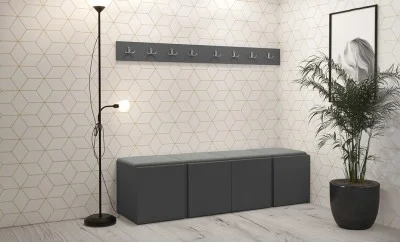 Cuier Hol Luca 14, Grafit/Gri - Manila 16