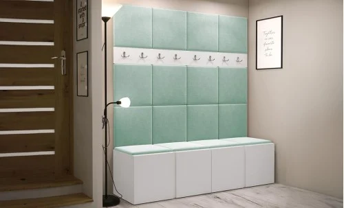 Cuier Hol Luca 13, Alb/Verde menta - Manila 11