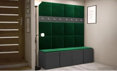 Cuier Hol Luca 13, Grafit/Verde - Manila 35